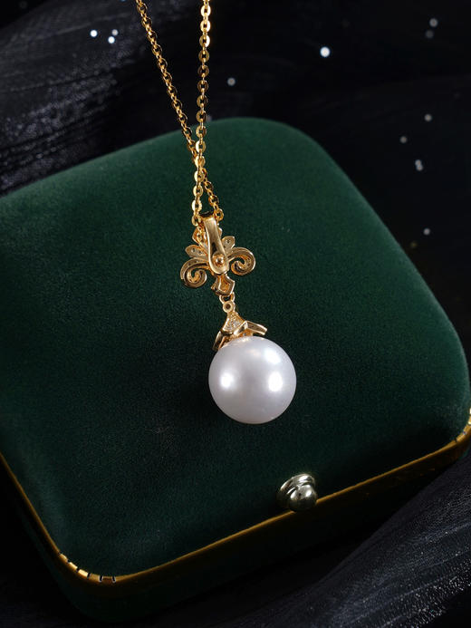 子佩集【璀璨加冕】银S925珍珠惜王妃吊坠【P2910】12mm珠双色皇冠（不含链）2601 商品图4