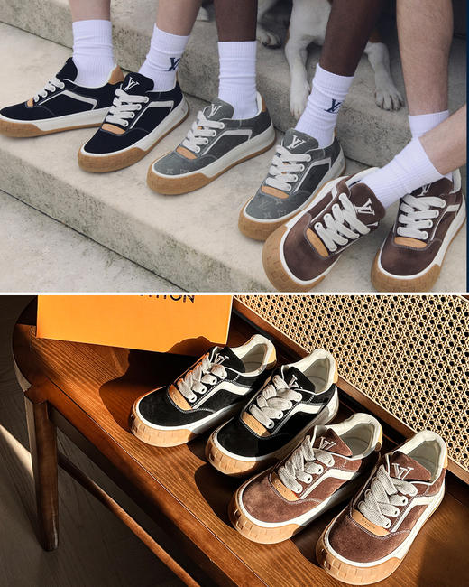 部分现货 THS-限时 驴家 Tilted 饼干鞋 复古时尚热款运动鞋 2色 BZ1281 商品图0