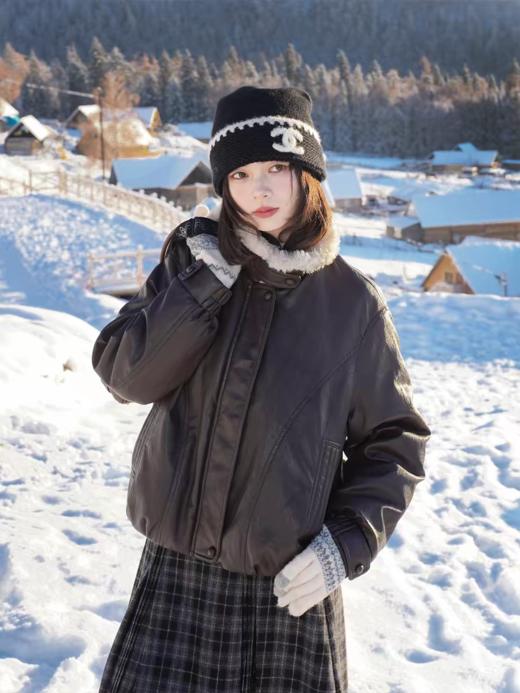 浮生八记/25D294/“雪国飞行日记”飞行员毛毛翻领灯芯绒羽绒服 商品图0