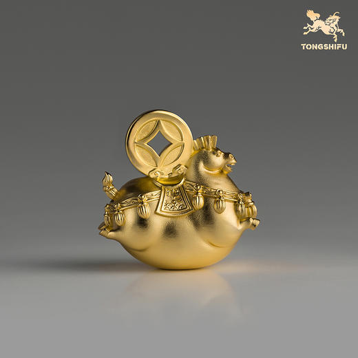 铜师傅《马上有财》客厅桌面铜马摆件 家居装饰工艺品 新年礼物 商品图2