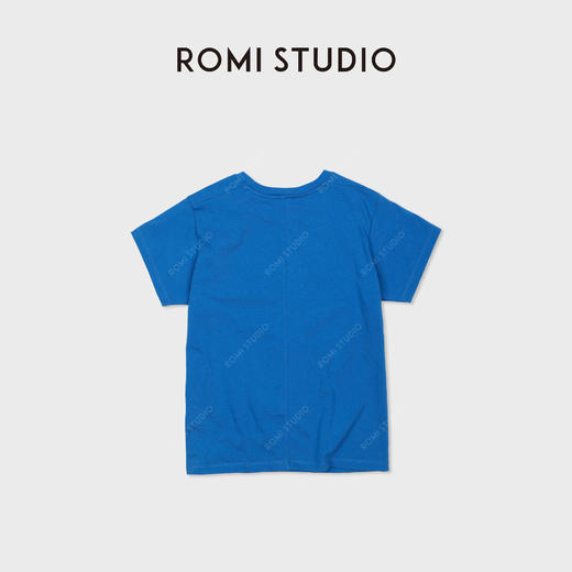 ROMI STUDIO“松弛纽约”桑蚕丝灵地思羊毛混纺短袖T恤 RW25RSY0007 商品图1