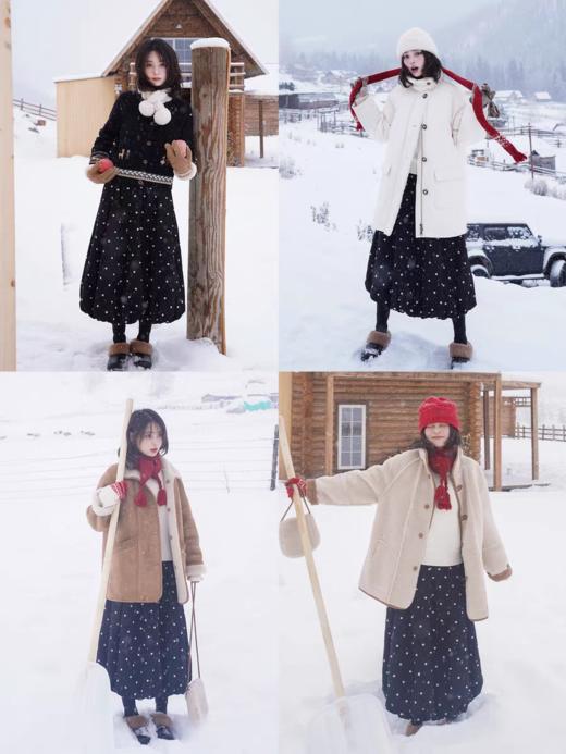 浮生八记/25D271/“波点圆舞曲”全棉秋冬松紧腰波点A字花苞半裙 商品图4