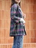 TYNVIE 七分袖前开式无里西装外套 - 格子 商品缩略图3