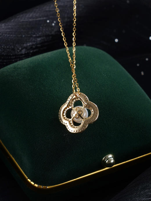 子佩集【好运加倍】银S925珍珠惜王妃套链【YP0065】7mm珠四叶草2601 商品图4