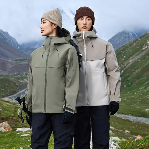 26新品三层压胶羽绒内胆三合一冲锋衣情侣户外多色两件套功能服装 NMJ-2027 商品图1