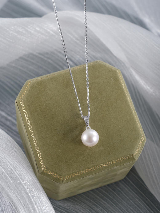 子佩集【月华星夜】银S925珍珠惜王妃套链【P3027】9mm珠双色吊球2601 商品图2