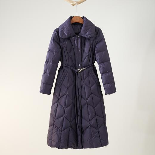 西子/紫瑶95白鹅绒紫色带腰带收腰长款羽绒服/YRHJ0471 商品图0
