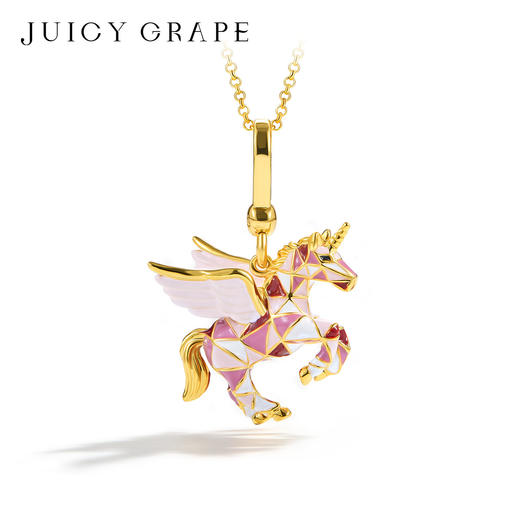 【焕新季】JuicyGrape独角兽吊坠轻奢小众挂坠小马毛衣链飞马项链生日礼物女 商品图3