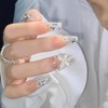 【显白美甲贴片】手工穿戴甲高级感纯手作ins爆款碎钻蝴蝶美甲甲片批发穿戴式指甲。rf 商品缩略图1