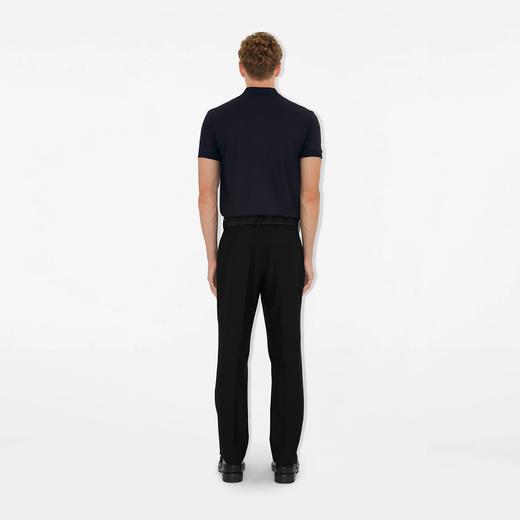 【一】BURBERRY 巴宝莉 男士马术骑士徽标刺绣棉质短袖 Polo 衫 深蓝色 8099165 B1488 商品图4