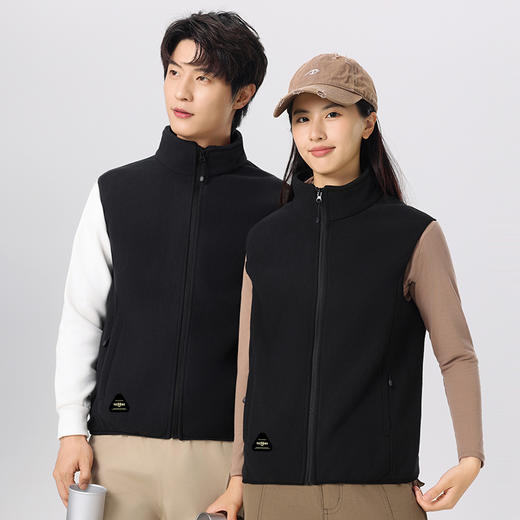 自由基地新款超细摇粒绒衫保暖马甲内穿户外轻量百搭男女拉链背心 NMJ-2030 商品图3
