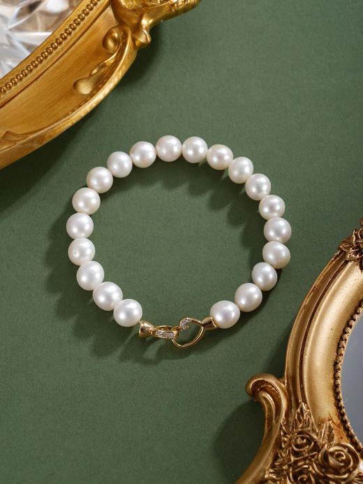子佩集【谧光之境】珍珠惜王妃手链【ZZSL016】8.5mm珠镀金扣环2601 商品图5