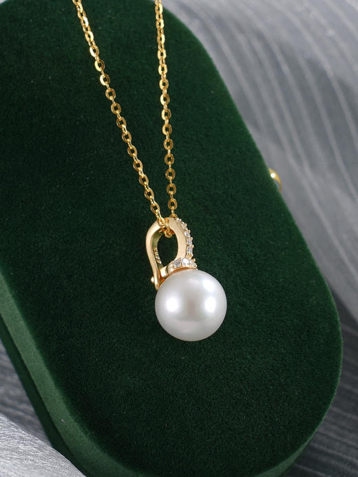 子佩集【月照星河】银S925珍珠惜王妃吊坠【YP0495】9mm珠双色吊球一字（不含链）2601 商品图6