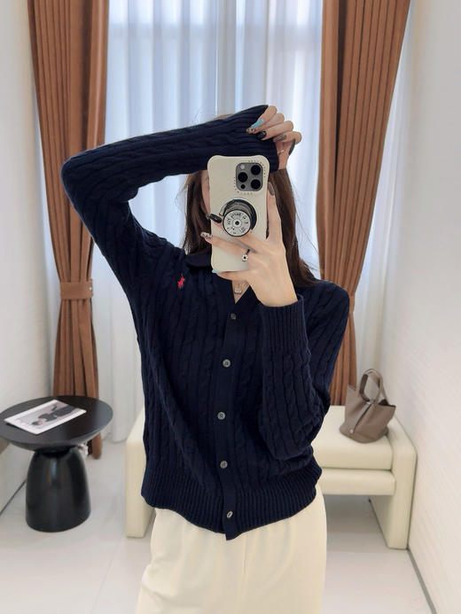 【只可换码 不退货】拉夫劳伦 绞花翻领开衫 渠道货无领标！！！（EJ） 商品图9