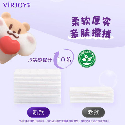 唯洁雅纯水湿厕纸 80抽4包 奶茶鼠IP款 商品图6