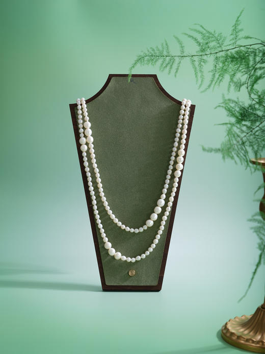 子佩集【月照玲珑】珍珠惜王妃毛衣链【ZZMYL008】5.5-8.5mm珠双层两层2601 商品图2