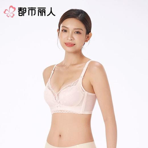 都市丽人内衣B杯中厚文胸蕾丝内衣3/4杯内衣三排四扣无钢圈LBC1C6 商品图2