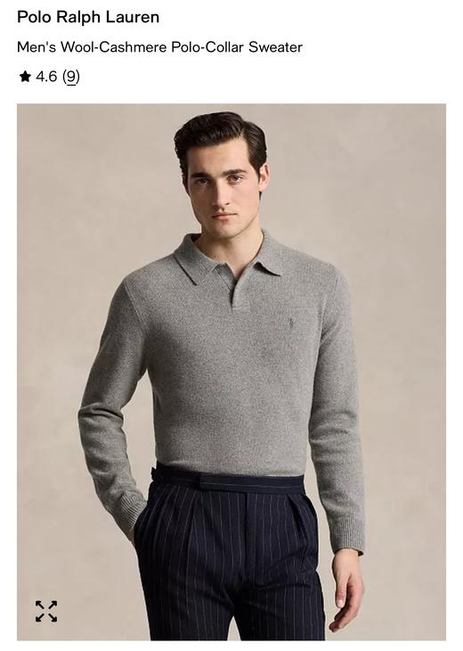 R.L 25年秋冬新款翻领V领针织毛衣 MY149 商品图2