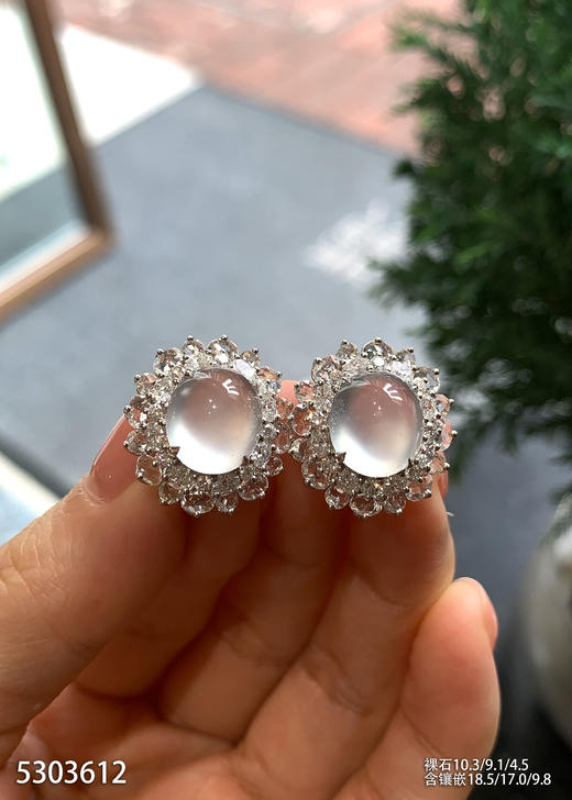 5303612，蛋面耳钉。具体价格微信咨询 商品图0