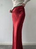TU｜C05AW24-SK05-RD29 红色醋酸斜纹超长款鱼尾裙【长版 】 商品缩略图2