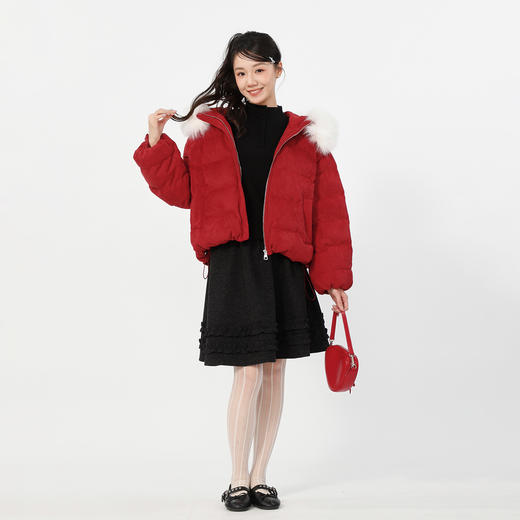 可爱甜美风基本款连帽羊京绒棉服-纪念日百货门店同款169043073 商品图1