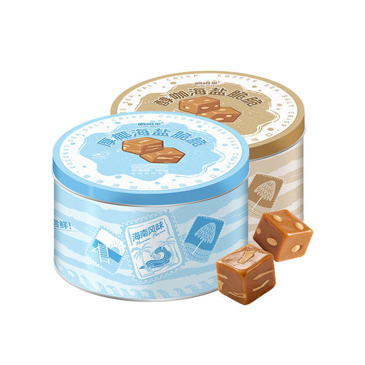 嘀嗒果厚椰海盐脆脆糖椰子硬糖喜糖年货办公室零食罐装伴手礼130g 商品图4