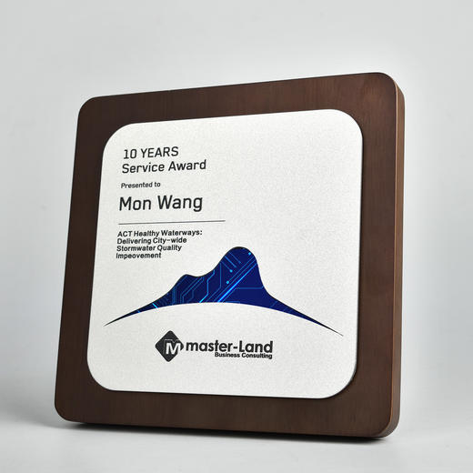 授权牌匾铝合金浮雕镜面证书加盟商会奖杯胡桃木水晶金属奖牌定制 商品图4