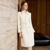 IWY/小香风米白色羊毛连衣裙女收腰排扣高级感气质通勤职业装25Q907 商品缩略图2