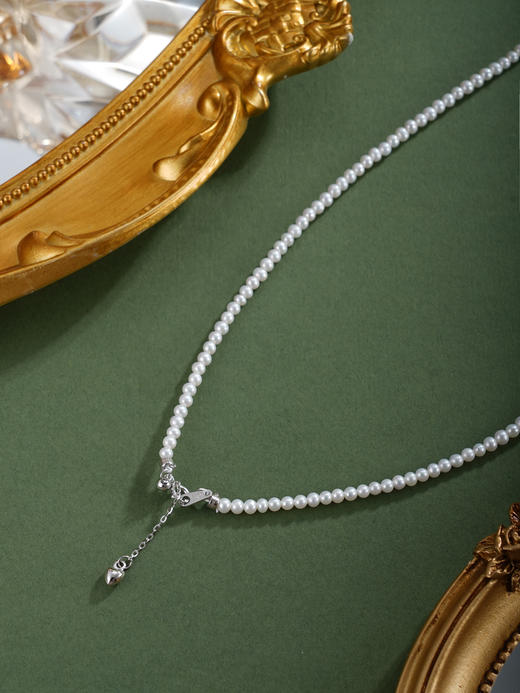 子佩集【玲珑月华】银S925珍珠惜王妃项链【ZZXL007】2.8mm小珠9mm大珠星点2601 商品图3