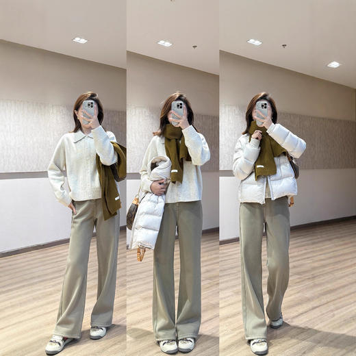 马年厚绒拿铁裤！2026雾染工艺高级霜感窄阔腿裤！小个子牛仔裤！ 商品图4