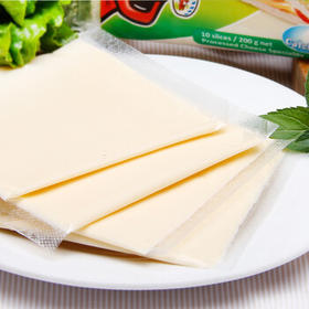 乐芝牛芝士奶酪片三明治淡味200g/10片装 高钙营养早餐吐司汉堡芝士 /粮油调味 /奶酪黄油 /奶酪/奶酪制品