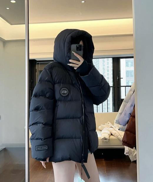 跨年售后 加拿大鹅Grandview系列黑标男女情侣款连帽短款羽绒服 yh 339992 商品图1