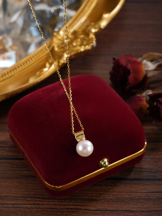 子佩集【珍情永驻】银S925珍珠惜王妃套链【P2669】9mm珠镀金星点2601 商品图3