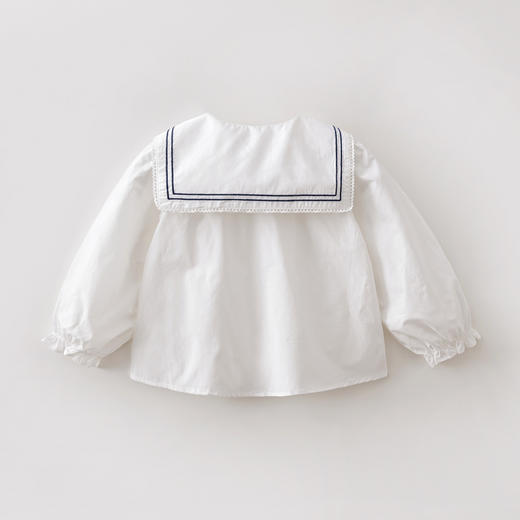 马克珍妮元气海军风女童纯棉衬衫2026年春装新款560127 商品图2