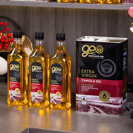 特级初榨芥花油 澳洲原装进口 冷榨工艺  非化学萃取 烟点高达200+ 可热炒 Omega-3含量10%不含反式脂肪酸 芥酸含量0 GEO 商品图5