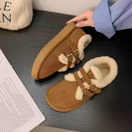 日常百搭扣带毛茸茸棉鞋-纪念日百货门店同款167747122 商品图3