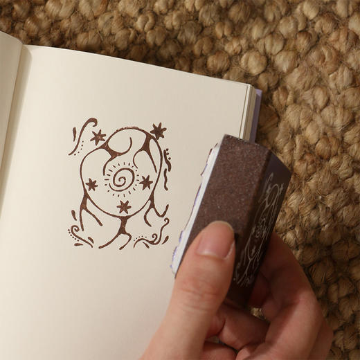 伍尔夫原创木质印章套装 海浪伍尔夫日记 手帐拼贴diy日记装饰 果麦文化保持联系station 商品图3