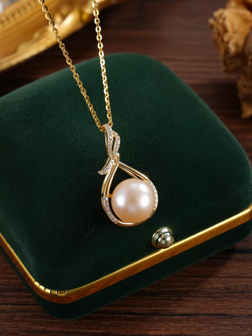 子佩集【时光织缘】银S925珍珠惜王妃套链【P2562】11mm彩珠镀金水滴福袋2601 商品图3