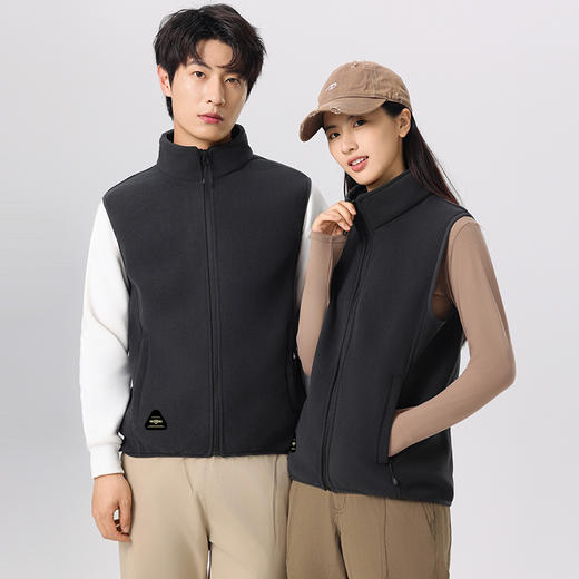 自由基地新款超细摇粒绒衫保暖马甲内穿户外轻量百搭男女拉链背心 NMJ-2030 商品图4