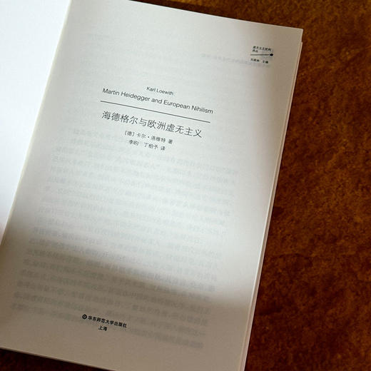 海德格尔与欧洲虚无主义 虚无主义批判译丛 卡尔·洛维特 六点图书 商品图5