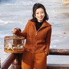 西子/南瓜灯语羊毛兔毛花纱厚织坑条拉链高领针织衫/MSYF0545 商品缩略图2