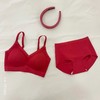 老米优品🎈3-5I天。本命专属“红”！《V领天丝无背扣背心式文胸+桑蚕丝内裤套装》吊带款和背心款，2个版型~ TZ260115A 商品缩略图7