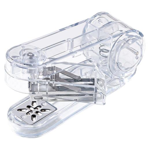 开学福利！【可360°旋转订中线 赠送400枚订书针 】咔巴熊可旋转学生用小型透明订书器初中生专用省力装订机 商品图4