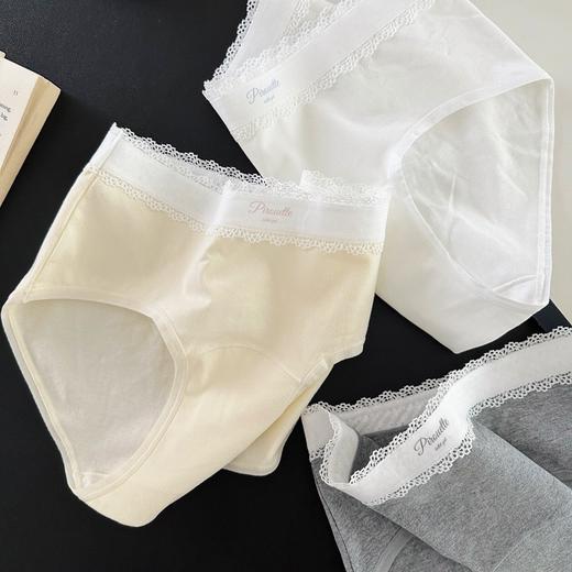 蕾丝氛围感~26年新款全棉舒适女士内裤蕾丝法式芭蕾风内裤 10A抑菌加长裆 透气健康 商品图3