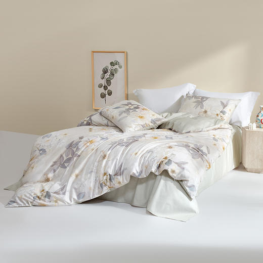 罗莱 织梦微澜60S全棉贡缎四件套 商品图1