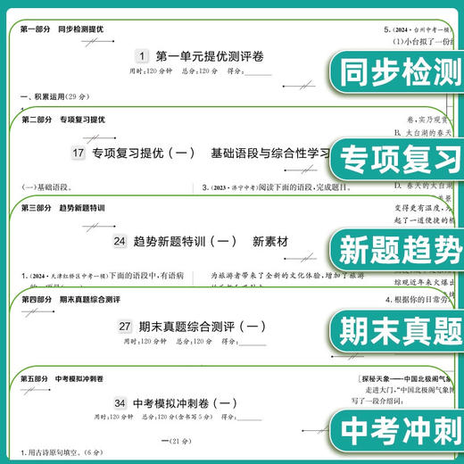 2026春实验班提优大考卷 小学一二三四五六年级下册语文数学英语科学人教版课堂同步练习试卷真题单元测试卷 商品图2