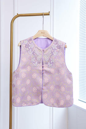 蝶溱|重工刺绣提花中式马甲