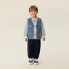 马克珍妮复古棒球男童V领牛仔马甲2026年春装新款560022 商品缩略图1