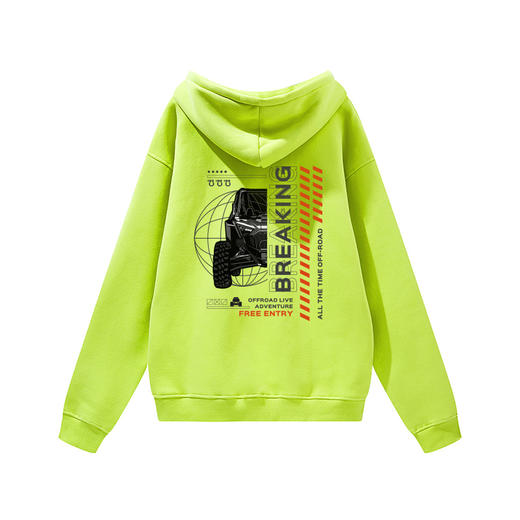 自由基地26新款UTV越野车ATV春季潮男抓绒卫衣落肩宽松带帽套头衫 NMJ-2250 商品图5