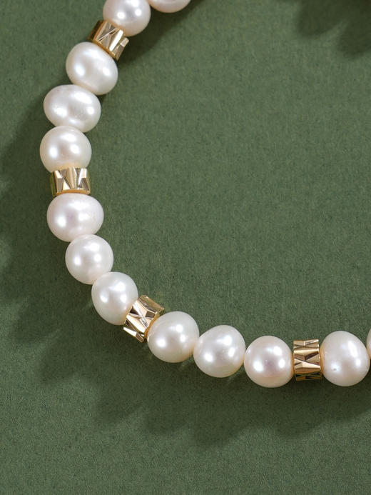 子佩集【星弦女王】珍珠惜王妃手链【ZZSL013】5.5*6.8mm珠镀金多纹珠2601 商品图6